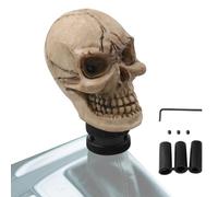 Générique Head Shift Knob, Transmission Head Stick, 3.15 Inches Compact Long-Lasting Use, Skeleton Horror Decoration for Sedan Truck Minivan Taxi Travel Road Trips, Yellow Gray Black