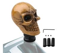 Générique Head Shift Knob, Transmission Head Stick, 3.15 Inches Compact Long-Lasting Use, Skeleton Horror Decoration for Sedan Truck Minivan Taxi Travel Road Trips, Yellow Gray Black