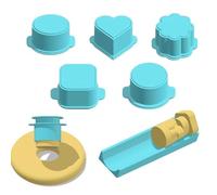 Générique Heart Cake Mold Set, Food Grade Baking Tray Kit, Oval Shape with Design, Silicone Dessert Molds System, Bakeware Decorative with Elegant Style, Kitchen Tools for Party Celebration