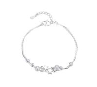 Générique Heart Charm - Bracciale in argento Sterling 925, per donne e ragazze, argento, Taille unique, Rame, Senza Gemme