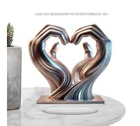 Générique Heart Hands Sculpture - Acrilico, Compact Size Love Hand Gesture Statua Elegant Shine | Romantic Hand Art Decor, Modern Decorative Ornament for Bedroom, Living Room, Home Wedding