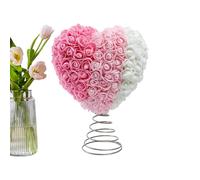 Générique Heart Tree Topper - Wall Hanging Heart Decor, San tema Heartt Tree Topper, Rose Design Ornaments, Hearts Trees Toppers Use for Wedding, Holiday, Party, Wall, Home, Front Door