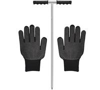 Générique Heavy Duty Soil Probe Rod - 48 inch Steel | T-Style Handle, non Slip Grip, Tip, Rust-Resistant, Ideal for Septic Tank, Pipe Locator, Garden, Lawns, Ground Testing, and Construction