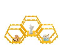 Générique Honeycomb Display Shelves, Wall Mounted Pop Figures Display, Stylish Desktop Decoration Picture Toy Storage Shelf, 3 pezzi, Ideal for Living Room, 2,32 × 2,16 pollici