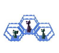 Générique Honeycomb Display Shelves, Wall Mounted Pop Figures Display, Stylish Desktop Decoration Picture Toy Storage Shelf, 3 pezzi, Ideal for Living Room, 2,32 × 2,16 pollici