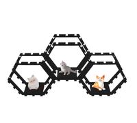 Générique Honeycomb Display Shelves, Wall Mounted Pop Figures Display, Stylish Desktop Decoration Picture Toy Storage Shelf, 3 pezzi, Ideal for Living Room, 2,32 × 2,16 pollici