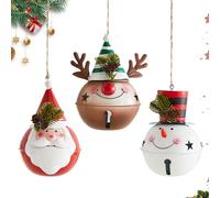 Générique Hristmas Tree Ornaments - 3 pezzi Santa Snowman Reindeer Set, Holiday Decorations for Frame, Doors Rami Indoor Living Room Yard Porch Home Car, Adds Seasonal Atmosfera 6,89 x 5,12 pollici
