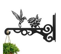 Générique Hummingbird Plant Hanger | Iron, 10in X 5.9in, Rustproof | Wall Mount Metal Hook For Hanging Plants, Bird Feeder, Wind Chime, Lanterna | Decorative Outdoor Garden