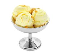 Générique Ice Cream Cup, Stainless Steel Dessert Bowl, Space-Saving Snack Goblet, Double Wall Insulated, Stackable Compact Design, Set di 4 Silver 6 oz, Perfect for Budding, , Fruit
