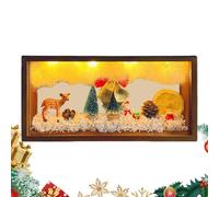 Générique Illuminated Christmas Ornaments | Adjustable Brightness Atmosphere Night Light | Unique Winter Scene Decor for Kids' Rooms | Perfect for Holiday Celebrations and Cozy Nights