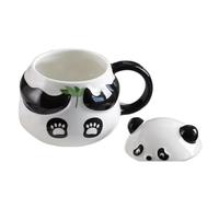 Générique in ceramica animale - panda da da caffè multifunzionale stile panda attraente | con coperchio per bere succo di cioccolato, per gli amanti degli animali