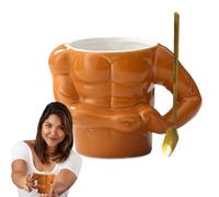 Générique in ceramica Novelty Drinking Cup, Muscolo Shape Beverage Container, 5,04 x 3,74 pollici, caffè, tè, acqua , multifunzionale birra per casa, Gifting, Long Lasting