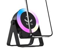 Générique Induction Speaker, Wireless Audio Player, RGB Light Speaker, Sensore Playback, Rotazione a 360 gradi, Conference Room Travel Event Office Use, 4.29 x 3.5 x 5.2 pollici Black Single