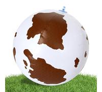Générique Inflatable Beach Ball - Fun Cow Print Summer Party Favors, Large Inflatable Balls, Durable Floating Toy, Easy Inflate Beach Ball | Outdoor Activity Accessory for Kids Summer Birthday Water