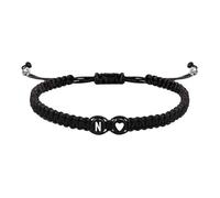 Générique Initial Armband Damen | Pärchen Armbänder mit Herz | Verstellbares Herren Initial Armband | Braccialetto Lettera Iniziale | Bracciale Iniziale Coppia | Pulsera di Iniciales | For Boys Girls