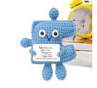 Générique Inspirational Crochet Toy, Cute Desk Decor & Motivational Positive Doll, Handmade Miniature Gift, Home Office Accessories for Family Women Men Graduation Birthday College Celebration