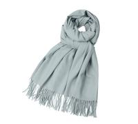 Générique Islam Solid Color Imitazione Scarf Versatile Fleece Scarf Warm Shawl Rimovibile Uomo, argento, A