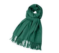 Générique Islam Solid Color Imitazione Scarf Versatile Fleece Scarf Warm Shawl Rimovibile Uomo, verde, A