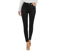 Générique Jeans alti da donna, effetto svanito, comodi e alla moda, con vestibilità slim e design elegante, Le Noir, XXL