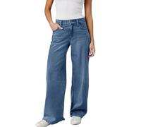 Générique Jeans da donna a vita alta, jeans larghi da donna, stile import-export, taglio oversize con effetto svanito, pantaloni da donna, modello confortevole e alla moda, abbigliamento, Bu128, XXXL
