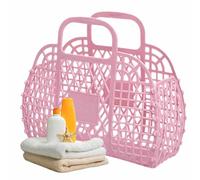 Générique Jelly Beach Bright Bag - Bright Color Beach Bag | Reusable Jelly Tote Bag | Beach Tote Storage Boys | Summer Beach Girls Handbàg | 8.66x8.66x2.95 Inches Detachable Jelly Bags For Women