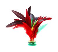 Générique Jianzi Shuttlecock Game Set, Colorful Chinese Kicking Shuttlecocks, Traditional Foot Sports Toy, Indoor Outdoor Play, Competition Game for Kids and Adults, Red Green