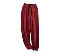 Générique Jogging Uomo Nero per Gli Uomini Pantaloni Allenamento Casual Lacci con Polsino Tinta Unita Tasca Pantaloni Jogger Uomini Loungewear Casa Slacks Quotidiani Trousers, Vino, XXXL