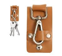 Générique Key Clip For Belt - Leather Keyring | Elegant Men's Keychain For Belt Or Purse - Ideal For Men, Women, Nurses, Duty, Outdoor Work, Law Enforcement, Security & Everyday Carry, Marrone chiaro