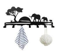 Générique Key Hanger - 7-Hook Adhesive Metal Rack | Decorative Entryway Key Holder - Ideal For Front Door, Bedroom, Kitchen, Bathroom, Ufficio, Apartment & Home Decor - Also Holds Towels, Borse