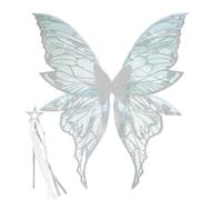 Générique Kids Fairy Wings, costume colorato a farfalla Wings, mistical Cosplay Accessories for Girls, Tema Party, Halloween, Stage Performance, Dress Up, Scuola Events, Gift