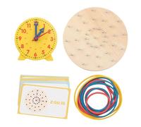 Générique Kids Learning Clock - Hands-on Math Manipolative | Child Classroom Clock Learning Toys - for Home School Classroom Kindergarten Travel Study Education