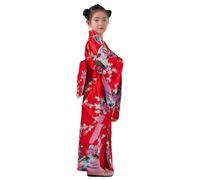 Générique Kimono Costume Abito | Abito lungo con stampa floreale tradizionale | Costume Yukata da ragazza, per 2 a 10 anni di compleanno, teatro, scena di riunione, festa