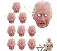 Générique King Charles Iii Coronation Face Cover | 10 Coronation Decorazioni 2023 Costume Viso, 8,3 × 10,6 Pollici Royal Wedding, Down, Coronation Celebration Street Supplies