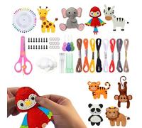 Générique Kit creativo in feltro, decorazione in stile cartone animato, giocattolo creativo in feltro per animali | Per principianti ragazzi e ragazze studenti soggiorno camera da studio festa