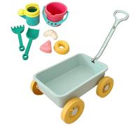 Générique Kit Di Costruzione Di Castello Di Sabbia, Gioco Educativo Con Piccoli Secchielli E Pale, Carrello Di Trasporto Incluso, Set Da Spiaggia All'aperto Per Giocattolo Per Il Campeggio Attività