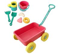 Générique Kit Di Costruzione Di Castello Di Sabbia, Gioco Educativo Con Piccoli Secchielli E Pale, Carrello Di Trasporto Incluso, Set Da Spiaggia All'aperto Per Giocattolo Per Il Campeggio Attività