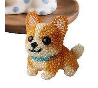 Générique Kit di Ricamo Perle, Kit di Ricamo Perline 3D Cani per Principianti, Completi Artigianato Per Creazione Decorativa Attività Pioggiosa Atelier Casa