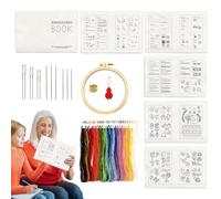 Générique Kit di Ricamo - Set Interattivo Di Iniziazione Del Ricamo - Guida Al Libero Creativo Riutilizzabile Forniture Per Progetti Attività Manuali Casa