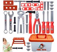 Générique Kit di strumenti per bambini - Set di costruzione per ragazzi | 39 pezzi Gioco d'imitazione Realistico Attività di apprendimento precoce per la casa giardino scuola materna spiaggia