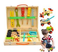 Générique Kit di strumenti per la costruzione di giocattoli educativi in legno, set di strumenti per fai da te, per ragazzi e ragazze di età compresa tra 2 e 4 anni, casa sala giochi asilo nido