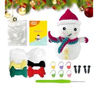 Générique Kit di uncinetto - Kit di pupazzo di neve di Natale con gancio e lana, confezione di iniziazione al | per adulti e adolescenti donne Natale vacanze compleanno casa viaggio