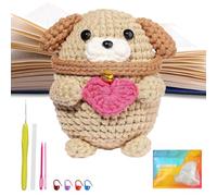 Générique Kit di uncinetto per animali per principianti, kit per maglieria colorato con video tutorial, set divertente di apprendimento 'uncinetto, kit di artigianato per uomini e donne