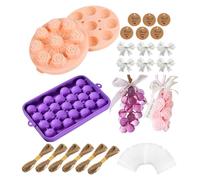 Générique Kit fai da te Soap Making - Craft Set Molds Ropes Labels Creative Handmade Bath Project Supplies Artistic Hobby Experience | Home Birthday Gift Family Fun Learning Workshop Activity