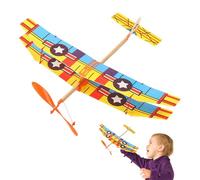 Générique Kit modello aereo in gomma aereo modello a doppio ponte in gomma realistico | Giocattoli educativi divertenti per doppio piano colorato per intrattenimento e