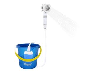 Générique Kit per esterni portatile | Ricaricabile 5000 mAh Wireless Camping Shower Pump ABS+PVC | Water Hose Mobile Travel Shoorer System for Camping, Construction Site, Hiking and Outdoor Use