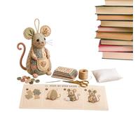 Générique Kit progetti con Bottoni e Tessuto per Topi decorativi Casa, stile C, Se référer au descriptif, riferimento alla descrizione