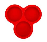 Générique Kitchen Egg Mold - Silicone Muffin Tray for Breakfast Patty | Food Grade Material with 3 Cavity Round Design, Lightweight Easy Clean Cups, Perfect for Small Cakes Buddings Hamburgers
