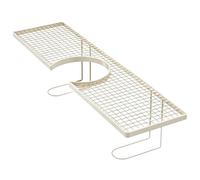 Générique Kitchen Sink Organizer - No Drill Metal Faucet Storage Shelf for Counter | Drain Rack Holder for Sponge Soap Brush Home Apartment Dorm Bathroom Washbasin Space Saving Rack