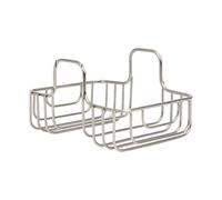 Générique Kitchen Sink Sponge Holder - Stainless Steel Organizer, 17,2 cm Rustproof Storage Rack for Sinks, Metal Wire Frame with High-Bond Adhesive, Kitchen Tool for Drying and Ventilating Utensils