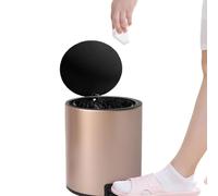 Générique Kitchen Trash Can Step-, Stainless Steel Waste Bin with Slow Close, Silent Closing Lid, Odor Protection, Modern Trash Can for Kitchen, Bathroom, Household Waste Bin with Hands-